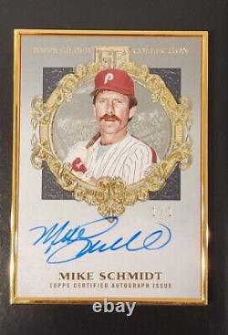 Mike Schmidt 2022 Topps Gilded Collection Gold Framed Hall of Fame Auto 1/1