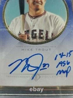 Mike Trout 2016 Topps Transcendent Purple Framed Auto Al Mvp #1/10 Bgs 9.5? 10
