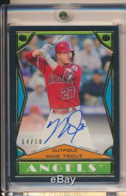 Mike Trout 2018 Topps Brooklyn Collection Black Frame Auto Ssp 04/10