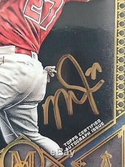 Mike Trout 2019 Topps Museum Gold Frame On Card Auto With Gold Ink 4/10