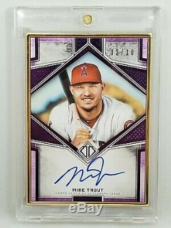 Mike Trout 2019 Topps Transcendent Purple Gold Framed On-card Auto #02/10 Tca-mt