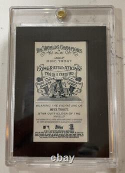 Mike Trout 2020 Allen & Ginter Mini Auto Framed Black /10 Angels ON CARD