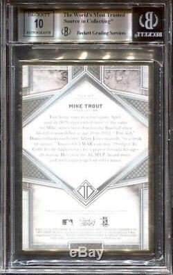 Mike Trout Bgs 9.5 2019 Topps Transcendent Metal Framed Auto Autograph Angels