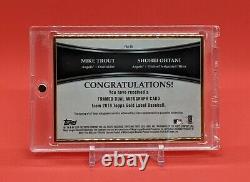 Mike Trout & Shohei Ohtani 2019 Topps Gold Label Framed Dual Auto #d 3/5 Angels