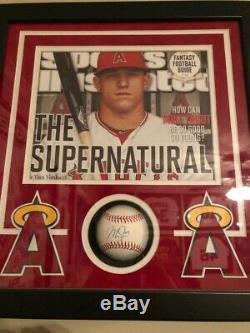 Mike Trout Signed Auto ROMLB Baseball Framed MLB Authenticated