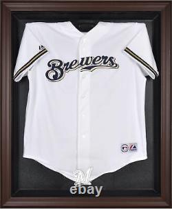 Milwaukee Brewers Brown Framed Logo Jersey Display Case