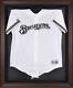 Milwaukee Brewers Brown Framed Logo Jersey Display Case