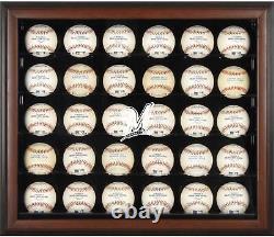 Milwaukee Brewers Logo Brown Framed 30-Ball Display Case-Fanatics