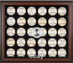 Minnesota Twins Logo Brown Framed 30-Ball Display Case