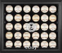 Nationals Logo Black Framed 30-Ball Display Case Fanatics