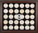 Nationals Logo Brown Framed 30-ball Display Case