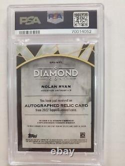 Nolan Ryan 2022 Topps Diamond Icons Framed Jersey Bat Auto /5