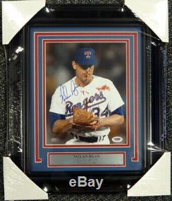 Nolan Ryan Autographed Signed Framed 8x10 Photo Rangers Bloody Psa/dna 94192