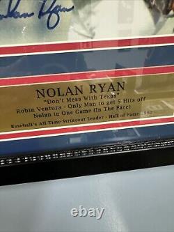 Nolan Ryan Framed Autograph Robin Ventura Beckett Cert Rangers Baseball