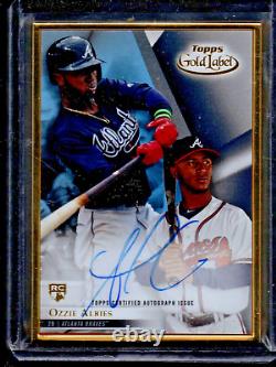 OZZIE ALBIES 2018 Topps Gold Label Framed Rookie On Card Auto BRAVES
