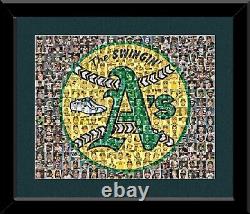 Oakland A's Mosaic Print Art of over 150 of the Greatest A's Players of All Time