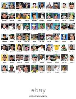 Oakland A's Mosaic Print Art of over 150 of the Greatest A's Players of All Time