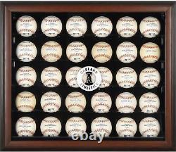 Oakland Athletics Logo Brown Framed 30-Ball Display Case