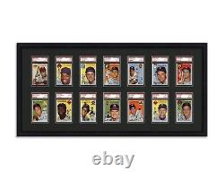 PSA Graded Card Frame Display Holds (14) Slabs Baseball, UV Protection optional