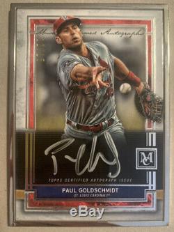Paul Goldschmidt 2020 Topps Museum Silver Frame Ink On Card Auto # /15 Cardinals
