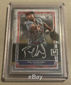 Paul Goldschmidt 2020 Topps Museum Silver Frame Ink On Card Auto # /15 Cardinals