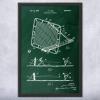 Pitching Net Patent Framed Print Baseball Decor Dad Gifts Man Cave Decor