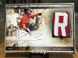 RONALD ACUNA JR 2020 Transcendent Framed Oversized Game Used Patch AUTO 1/1