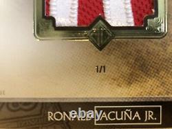 RONALD ACUNA JR 2020 Transcendent Framed Oversized Game Used Patch AUTO 1/1