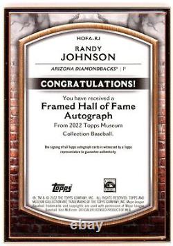 Randy Johnson 2022 Topps Museum Collection Framed HOF On-Card AUTO 9/10 HOFA-RJ