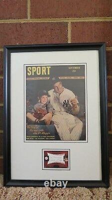 Rare 2001 Sweet Spot Joe DiMaggio Autograph Plus Sport Sept 1946 Magazine Framed