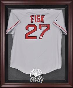 Red Sox Mahogany Framed Logo Jersey Display Case Authentic