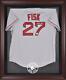 Red Sox Mahogany Framed Logo Jersey Display Case Fanatics Authentic