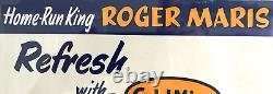 Roger Maris Insanely Rare Orig. 1962 Gold Mine Booster Icicle Poster Framed