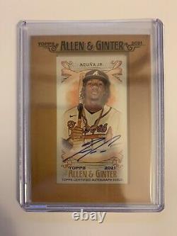 Ronald Acuna Jr. 2021 Topps Allen & Ginter Framed On Card Auto Autograph BRAVES