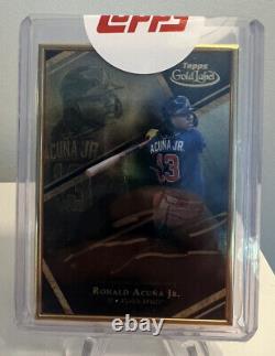 Ronald Acuna Jr. 2021 Topps Gold Label Auric Framed Auto /25