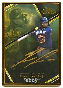 Ronald Acuna Jr 2021 Topps Gold Label Auric Framed Auto Autograph Ssp /25 Braves