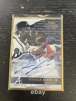 Ronald Acuna Jr Braves 2020 Topps Gold Label On Card Auto Autograph Frame #49/75