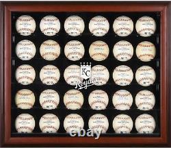 Royals Logo Mahogany Framed 30-Ball Display Case Fanatics