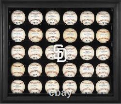 San Diego Padres Logo Black Framed 30-Ball Display Case