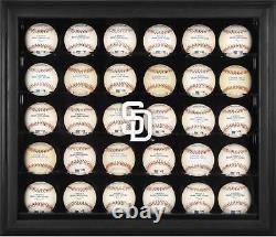 San Diego Padres Logo Black Framed 30-Ball Display Case Fanatics