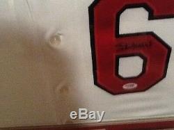 Stan Musial HOF Signed Autographed Framed Jersey PSA/DNA Authenticated Jersey