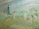 Sterling Strauser (american 1907 1995) Oil Painting Nudes Playing Baseball