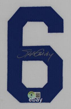 Steve Garvey Autographed and Framed White Dodgers Jersey Auto Beckett COA