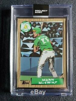 TOPPS Project 2020 #60 1987 Framed Artist Proof 11/20 MARK McGWIRE by Naturel AP
