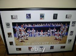 The 3000 hit club custom framed 16 cards signed with signed Ron Lewis litho