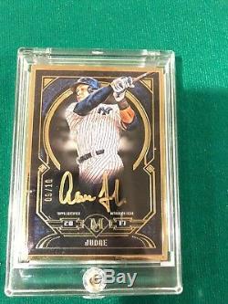Topps 2017 Museum Gold Frame Aaron Judge Rookie 9/10 On Card Auto Perfect