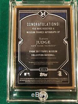 Topps 2017 Museum Gold Frame Aaron Judge Rookie 9/10 On Card Auto Perfect