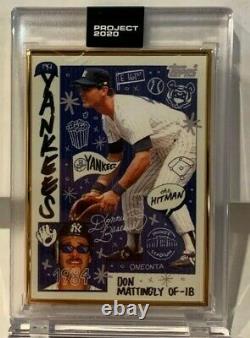 Topps PROJECT 2020 card #333 1984 Don Mattingly by Sophia Chang GOLD FRAME#d 1/1