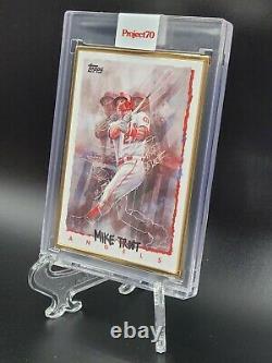 Topps PROJECT 70 Card 64 1995 Mike Trout by Chuck Styles GOLD FRAME 1/1