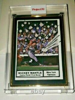 Topps Project70 1961 Mickey Mantle by Joshua Vides GOLD FRAME 1/1 #77 1ST MANTLE